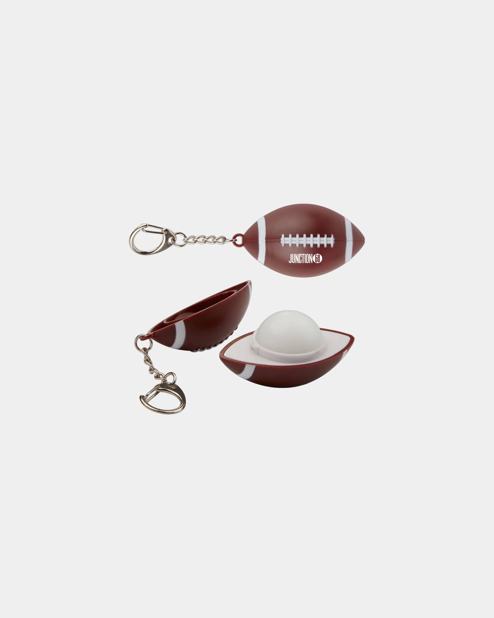 Custom recycled football lip balm keychain SPF15 - 2